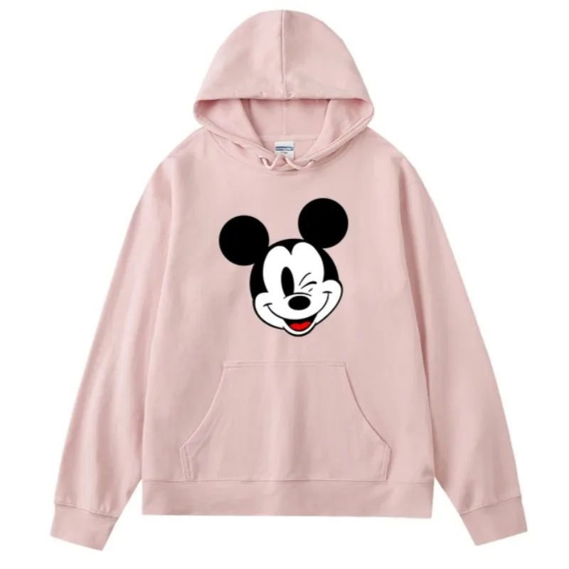 Pattern Lovely Male Sweatshirts Pocket Loose Disney Mickey Mouse Clothing Men Hoodies Autumn Winter Cozy Popular Pullover