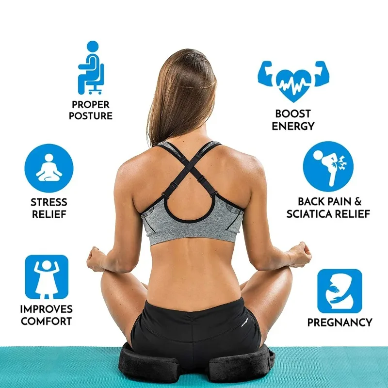 U-shaped Gel Memory Foam Seat Cushion Massage Car Office Chair for Long Sitting Coccyx Back Tailbone