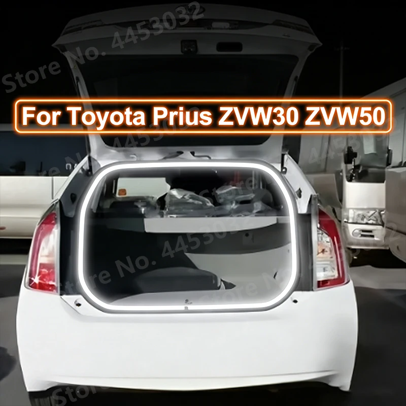 Car Trunk Seal Edge LED Strip For Toyota Prius ZVW30 ZVW50 2008-2020 Flexible Light Strip Decoration Lighting Easy Installation