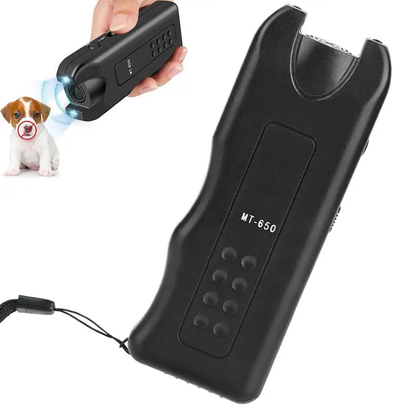 Portable Dog Repeller Anti Barking Stop Bark Training Device Multifunction Bark Control Ultrasonic Tool With LED Flashlight