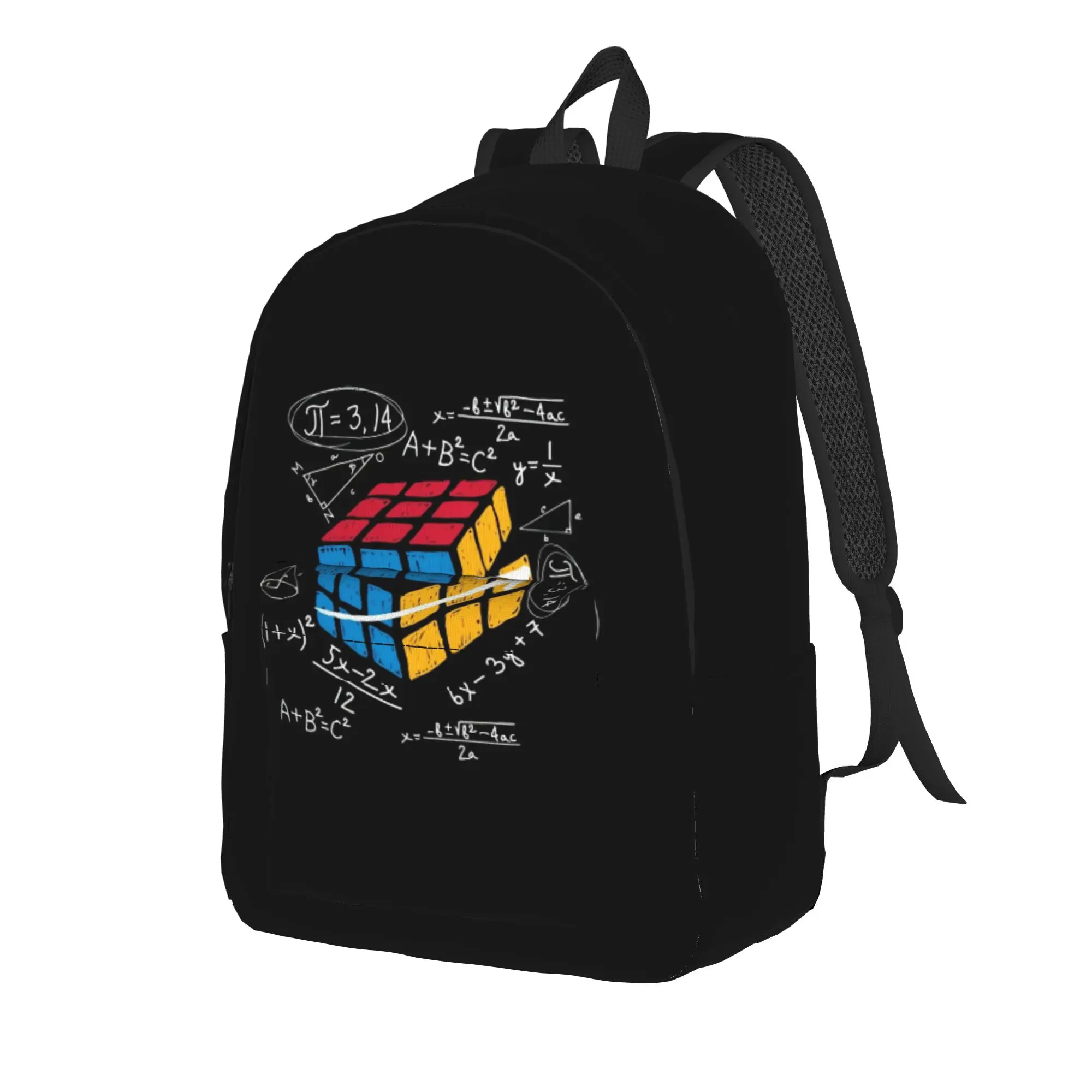 Math Rubik Rubix Rubics Player Cube Math Backpack  Youth Polyester Travel Backpacks Lightweight Cute School Bags Rucksack