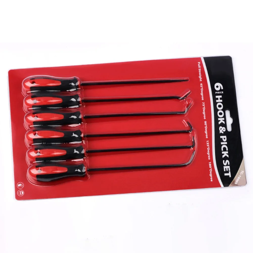 6 ชิ้นรถ Pick Hook เครื่องมือ O แหวนซีลน้ํามันปะเก็น Puller Remover Craft Seal ปะเก็น Puller Remover Pick Hooks ซ่อมเครื่องมือ