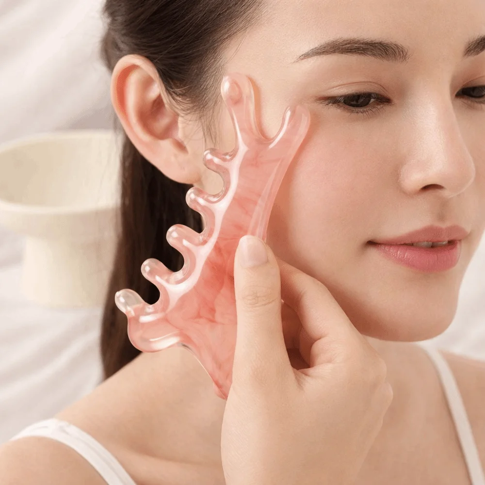 Resin Meridian Massage Comb Blood Circulation Scalp Relax Head Massage Comb Anti-static Smooth Hair Five Wide Tooth Comb