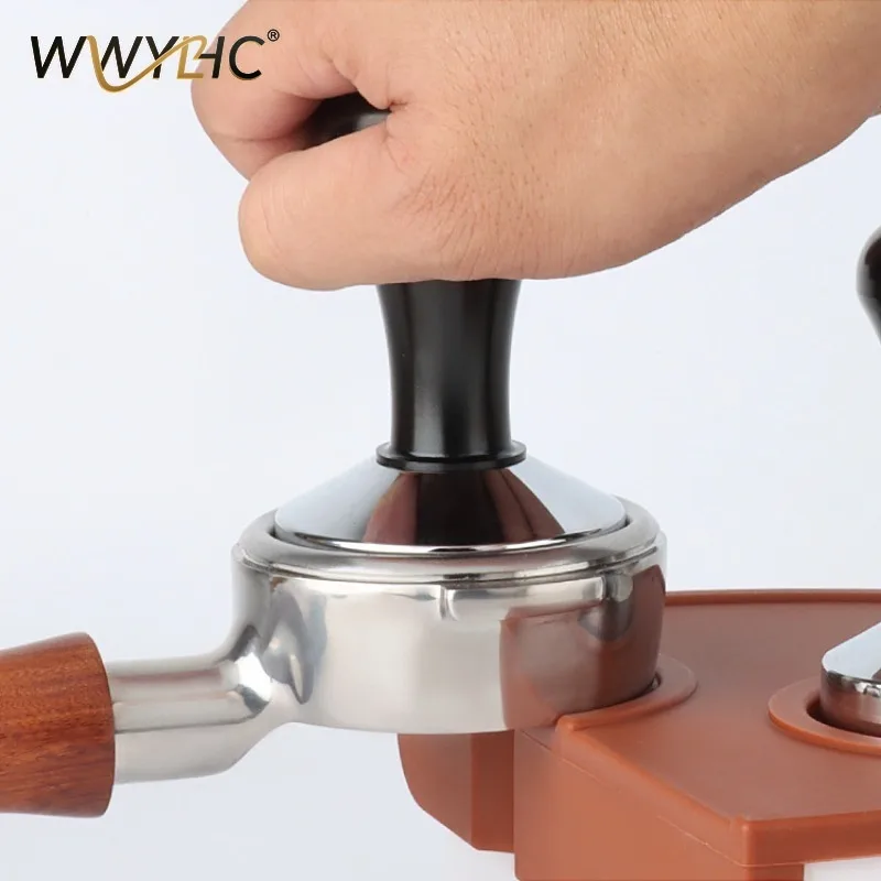 

Suitable for Press, Solid Stainless Iron Coffee Hammer, Tableware Powderer, Black Handle, 51mm58