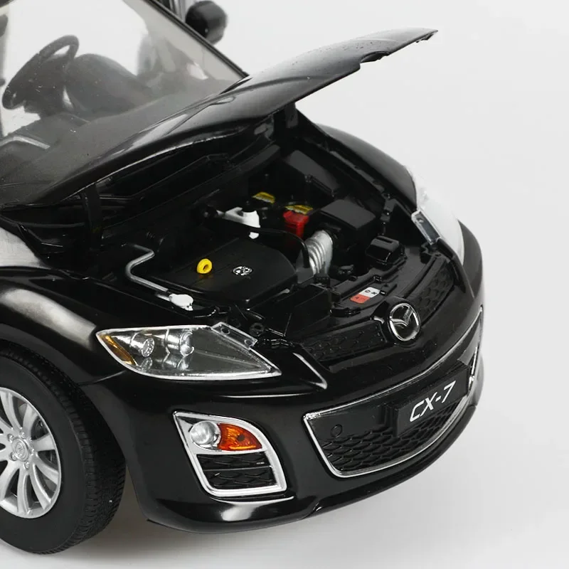 Diecast Metal SUV Model Toy para Boy, Mazda CX-7, Black Collection Gift, New Box, Frete Grátis, 1:18