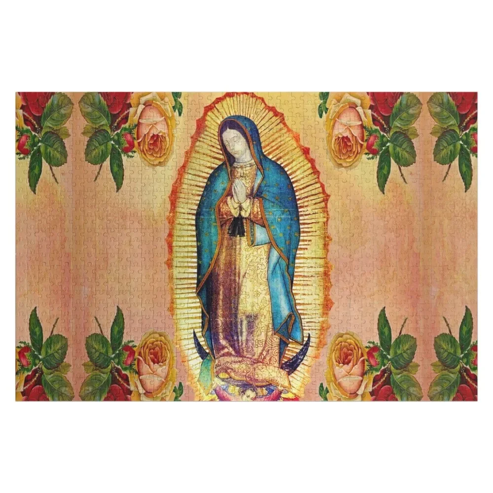 

of Our Lady of Guadalupe Virgin Mary and Roses Jigsaw Puzzle Personalized Child Gift Toys For Children Iq Puzzle