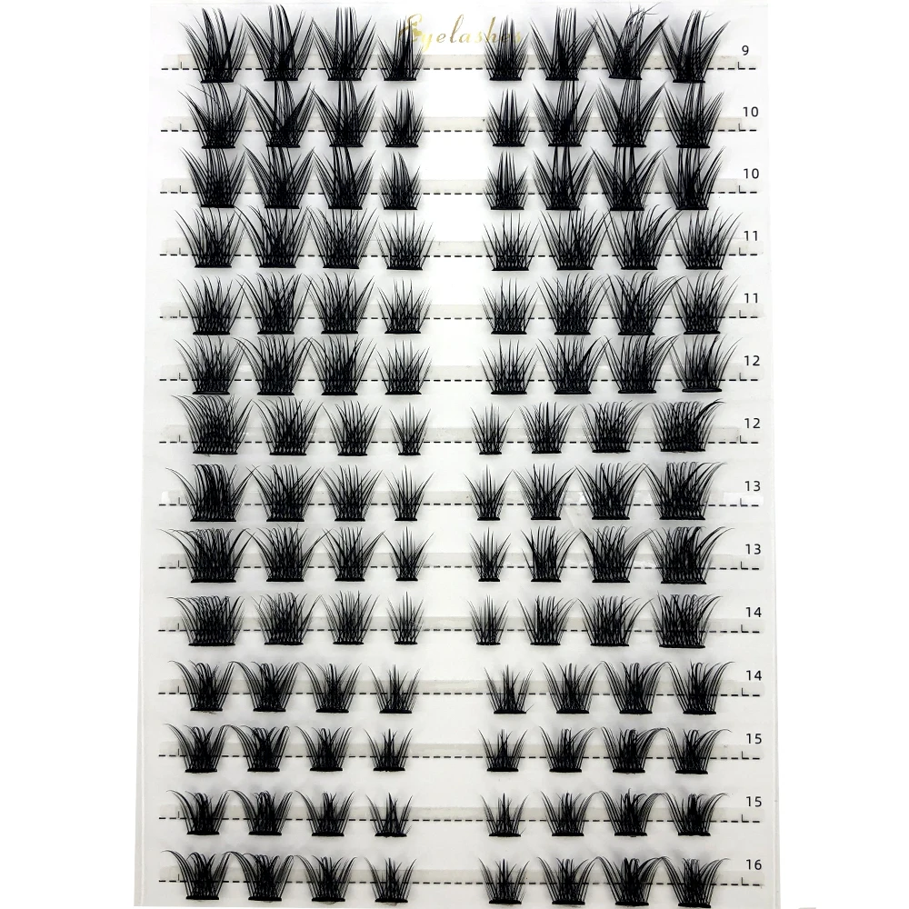 3D Fluffy Single Cluster Cat Eye lashes DIY manga lashes Extension Individual Lashes Fox Eye Eyelashes Cluster Eyelashes Makeup