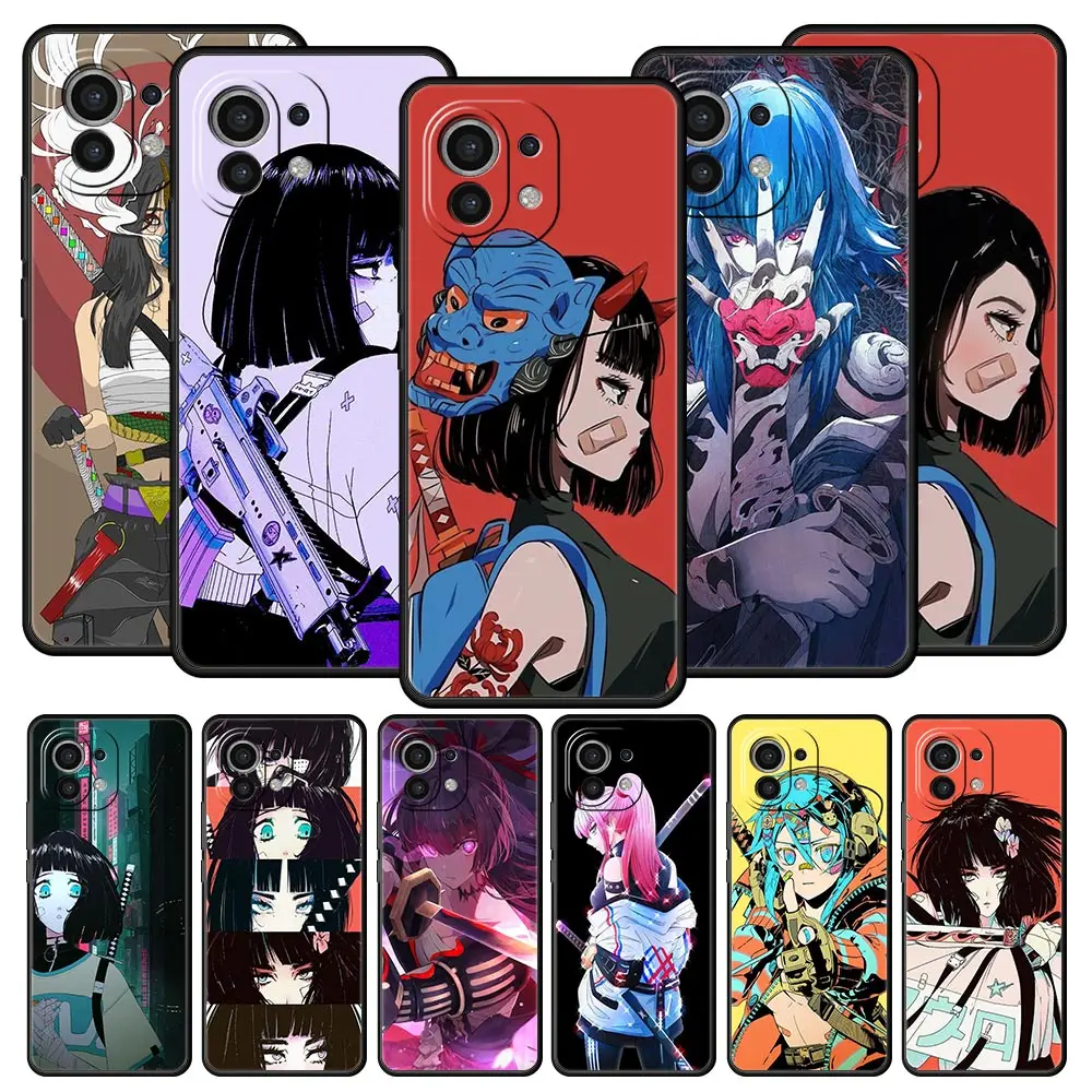 Etui na telefon Japanese Style Anime Girl dla Xiaomi 13 12 11 Lite 12T 11T 10T 9T Mi Poco X5 M4 M3 X4 X3 Pro F5 F4 F3 GT 5G Cover