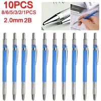 1-10PCS 2mm Automatic Mechanical Pencil Draughting Drafting Automatic Pencil 2B Lead Holder Office School Stationery Supplies