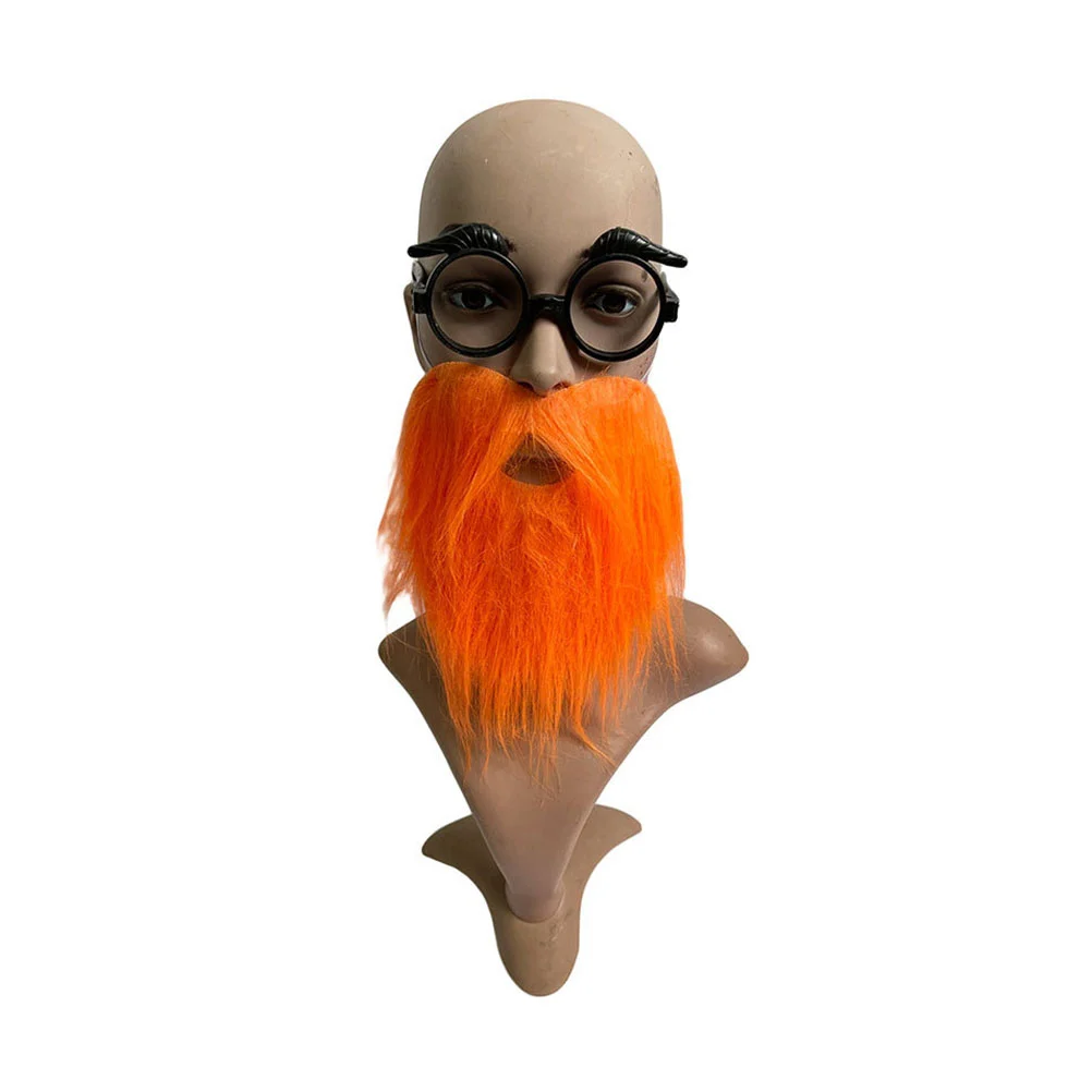 Costume de moustache à barbe peluda, 2 pièces, décoration de fête, flanelle réutilisable pour adultes et enfants, hommes et femmes, scène de carnaval d'halloween