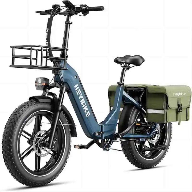 

Electric Bike for Adults, Foldable 1400W Peak Motor Ebike, 20" x 4.0" Fat Tire Step-Thru Electric Bicycle, 48V 14.4AH Removable