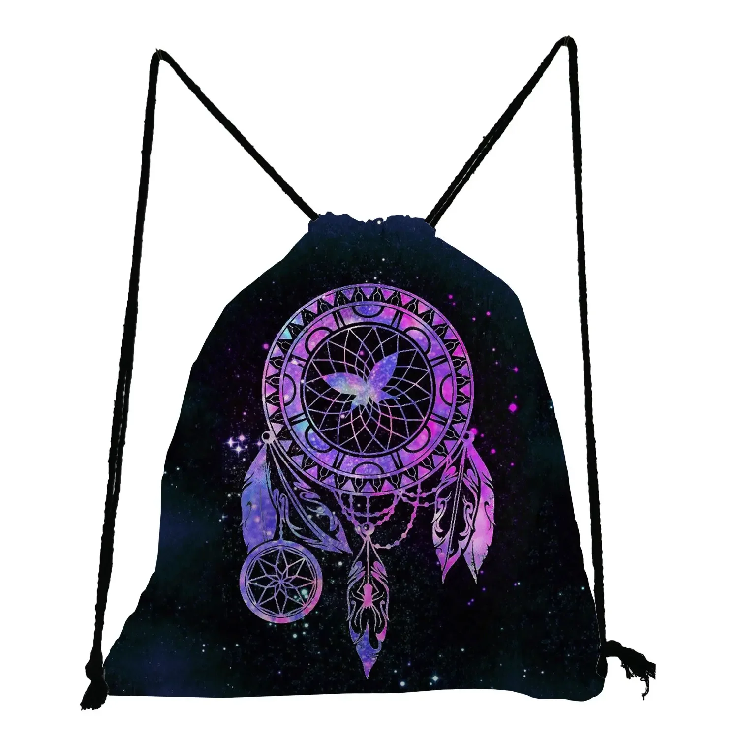 Unisex Custom Dreamcatcher Owl Print Backpack, alta qualidade, Travel Casual Drawstring Pocket, presente para sapatos de escola, unisex, alta qualidade