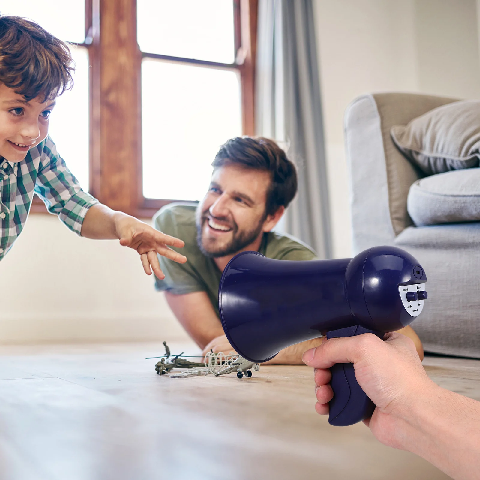 مضخم صوت محمول لمحاكاة مكبر الصوت للأطفال، لعب دور رجال الإطفاء، لعبة تعليمية #1