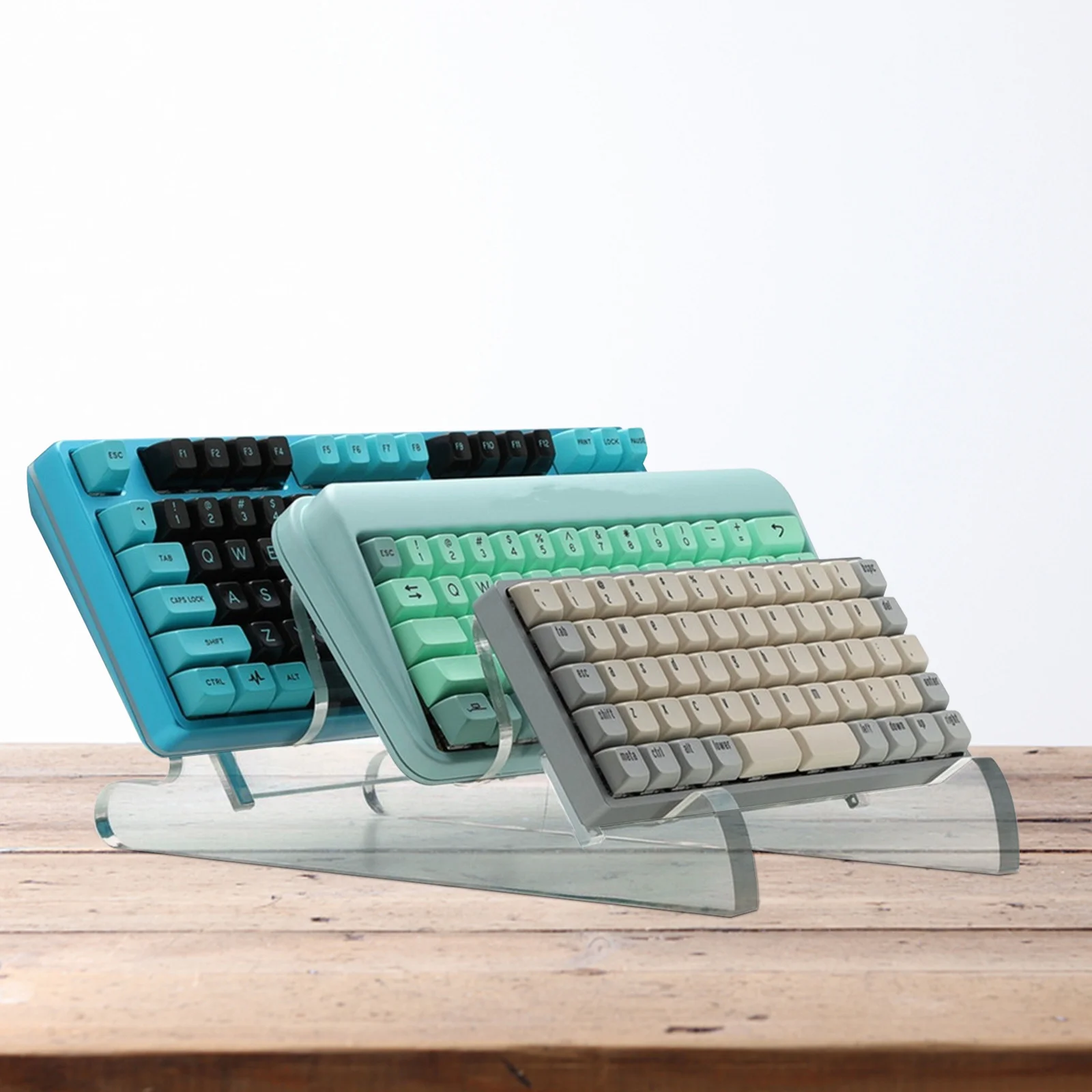 

Transparent Acrylic Keyboard Display Stand Clear Keyboard Storage Holder Computer Office Desk Accessory Durable Practical