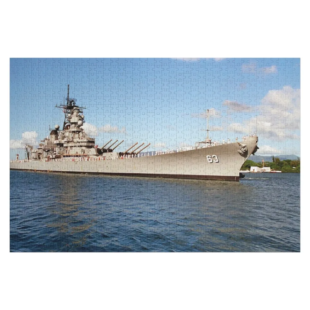 

USS MISSOURI (BB-63) SHIP'S STORE Jigsaw Puzzle Iq Wooden Name Custom Gifts Puzzle
