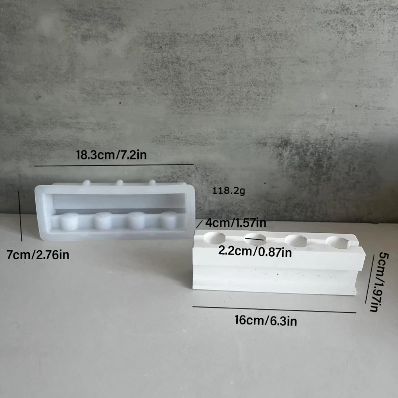 4 Holes Multifuntional Base Molds Crafting Moulds Candlestick Molds Tealight Holder Molds for Home Decorations