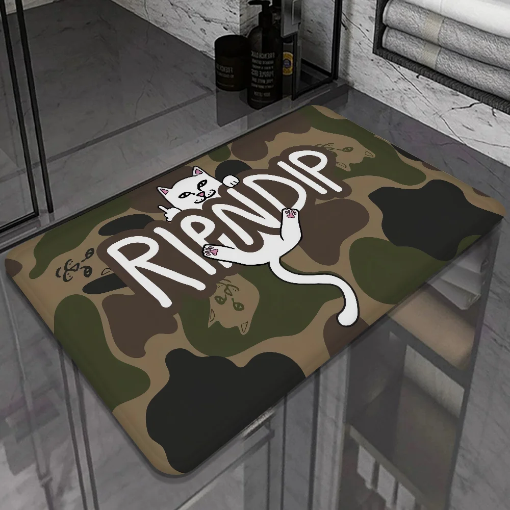 Cat R-Ripndips Floor Mat Non-Slip Laundry Room Mat Laundry Decor Balcony Child Living Room Bedside Mats