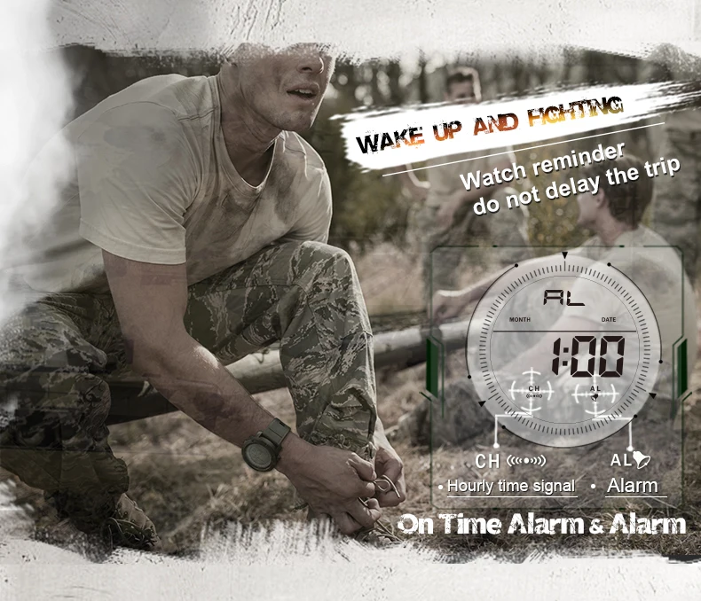 NORTH EDGE Herren Digitaluhren Armee Militär Weltzeit Alarm Sport Stoppuhr Für Männer Wasserdicht 50 Mt Armbanduhr 2022 Relogios – Detail 4