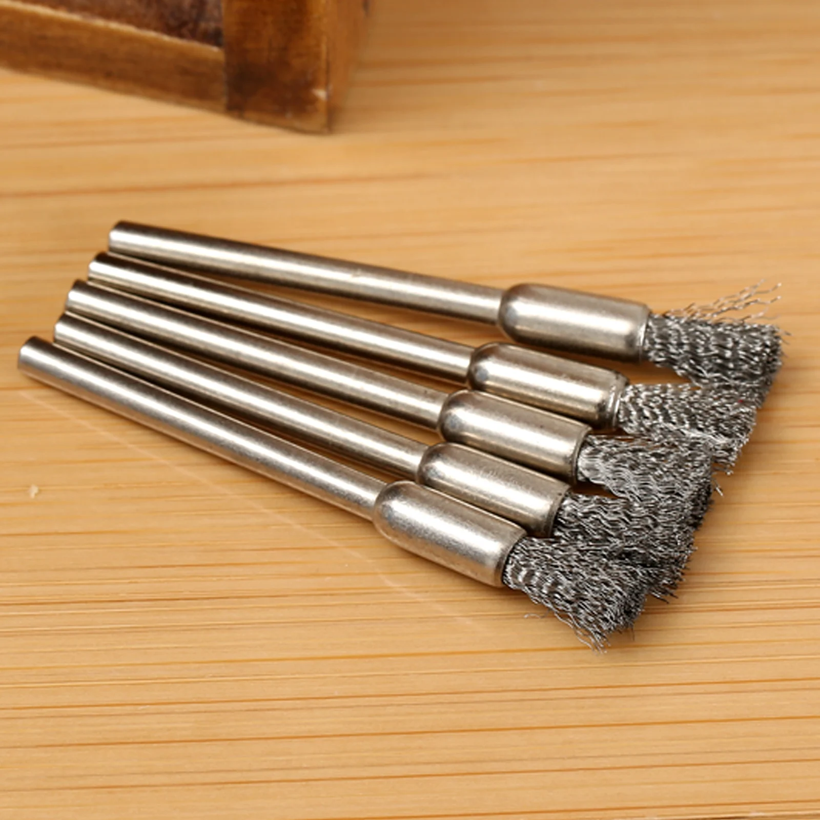 5Pcs 5mm Steel Wire Brushes Polishing Wheel Brush for Rotary Tool Polishing Dremel Brush Dremel Tool Accessories for Mini Drill