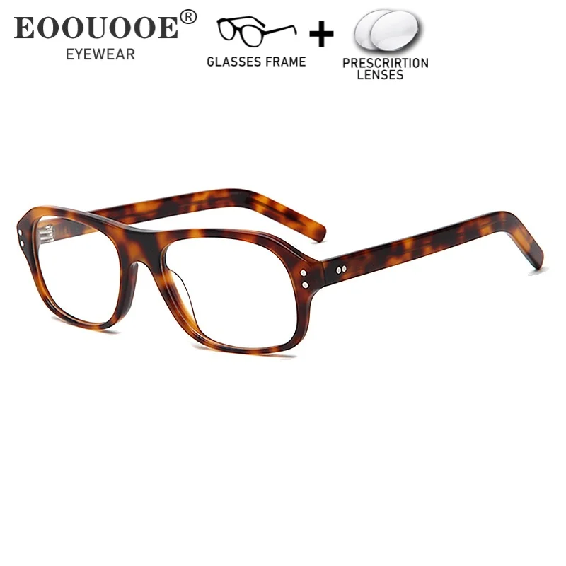 

Vintage Acetate Tortoise Glasses With Prescription Lenses Myopia Reading Progressive Eyewear Anti-Reflection Square Optical