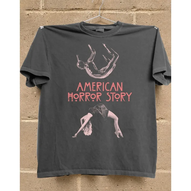 Camiseta American Horror Story, Camiseta Estilo Vintage AHS, Presente para Fãs de Programas de Terror, Camiseta Gráfica Freak Show Comfort Colors