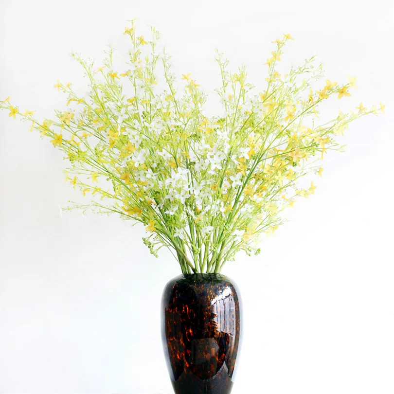 1 PCS 102 cm Beautiful Artificial Winter Jasmine Plastic Branch with yellow flowers Home Decoration F1243