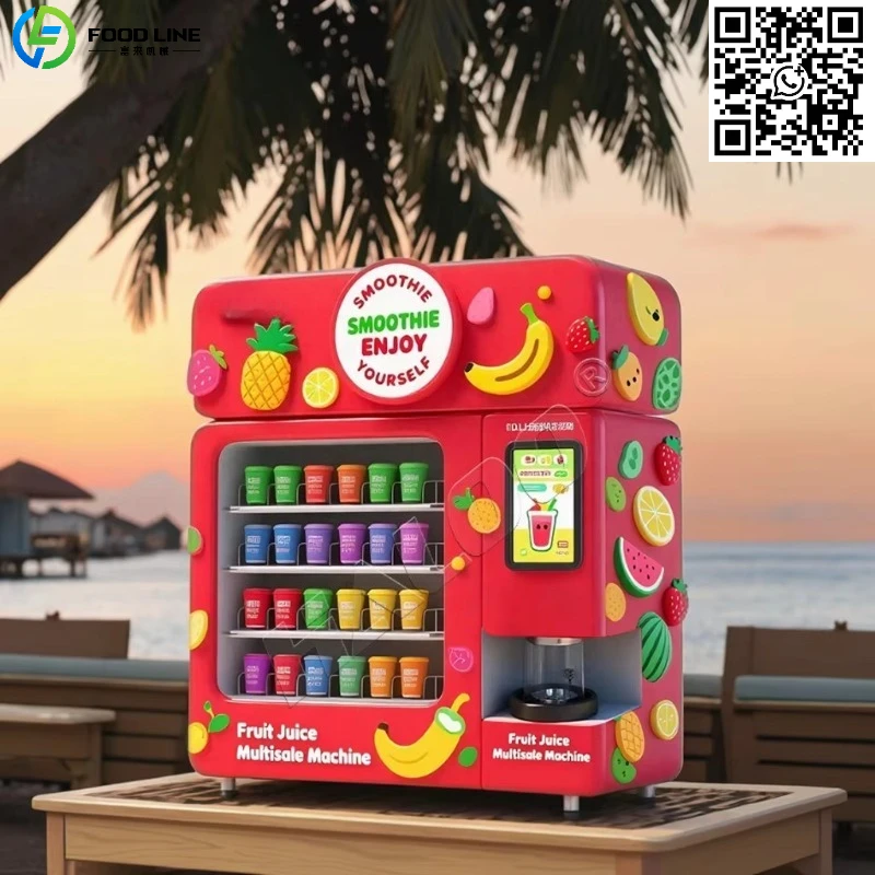 Customized  Vending Machine Manufacturer Frozen Real Fruit Smoothie Vending Machine and Milkshake Smoothie Blend