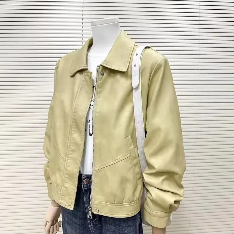 2025 nuove donne giacca di pelle dell'unità di elaborazione delle donne coreano autunno moda breve casual tutto-fiammifero in pelle femminile in pelle allentata signora Outerwea