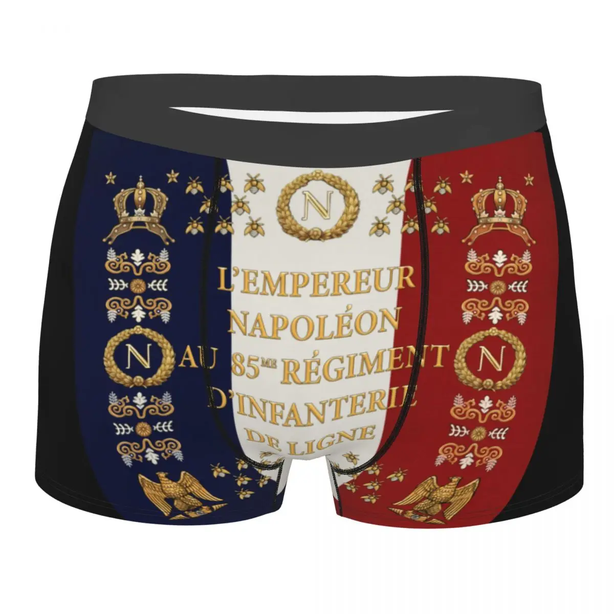 Custom Napoleonic French 85th Regimental Flag Underwear Men Stretch France Boxer Briefs Shorts Panties Soft Underpants For Male