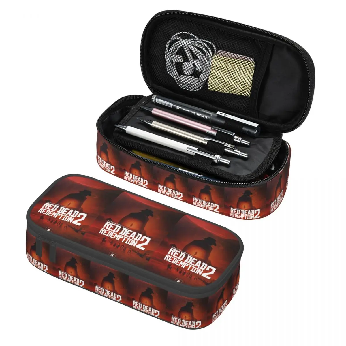 Red Dead Redemption – trousse à crayons, porte-stylo, rangement pour fournitures de papeterie, boîte à stylos de grande capacité, sac à crayons pour enfants