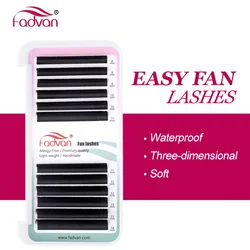 FADVAN Easy Fanning Flare Eyelash Extensions Blooming Russian Volume Eyelashes Auto Fan Natural Cilia Silk Lashes