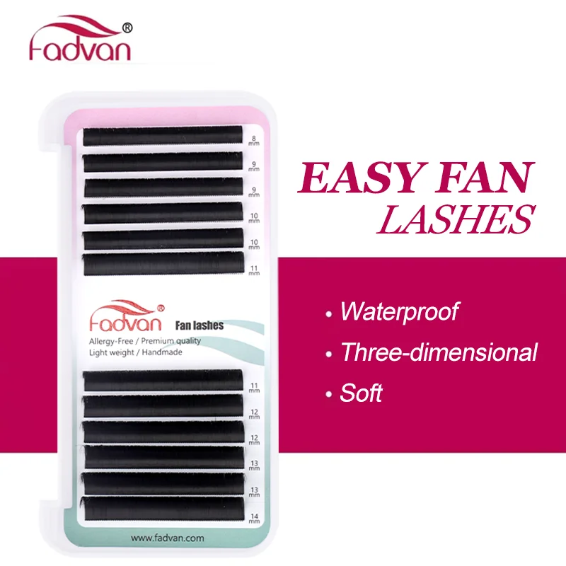 FADVAN Easy Fanning Flare Eyelash Extensions Blooming Russian Volume Eyelashes Auto Fan Natural Cilia Silk Lashes