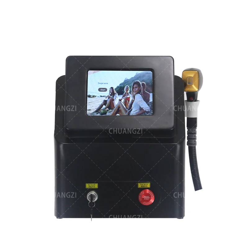 Diode laser portable à trois longueurs d'onde, épilation professionnelle, bain, cheveux permanents, conception 3500W, 755 nm, 808 nm, 1064nm