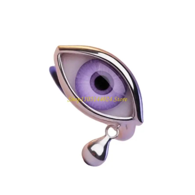 N5KE Modern Emotional Expression Ring with 3D Eye and Tear Fashion Resin Accessory Present for Jewelry Enthusiasts
