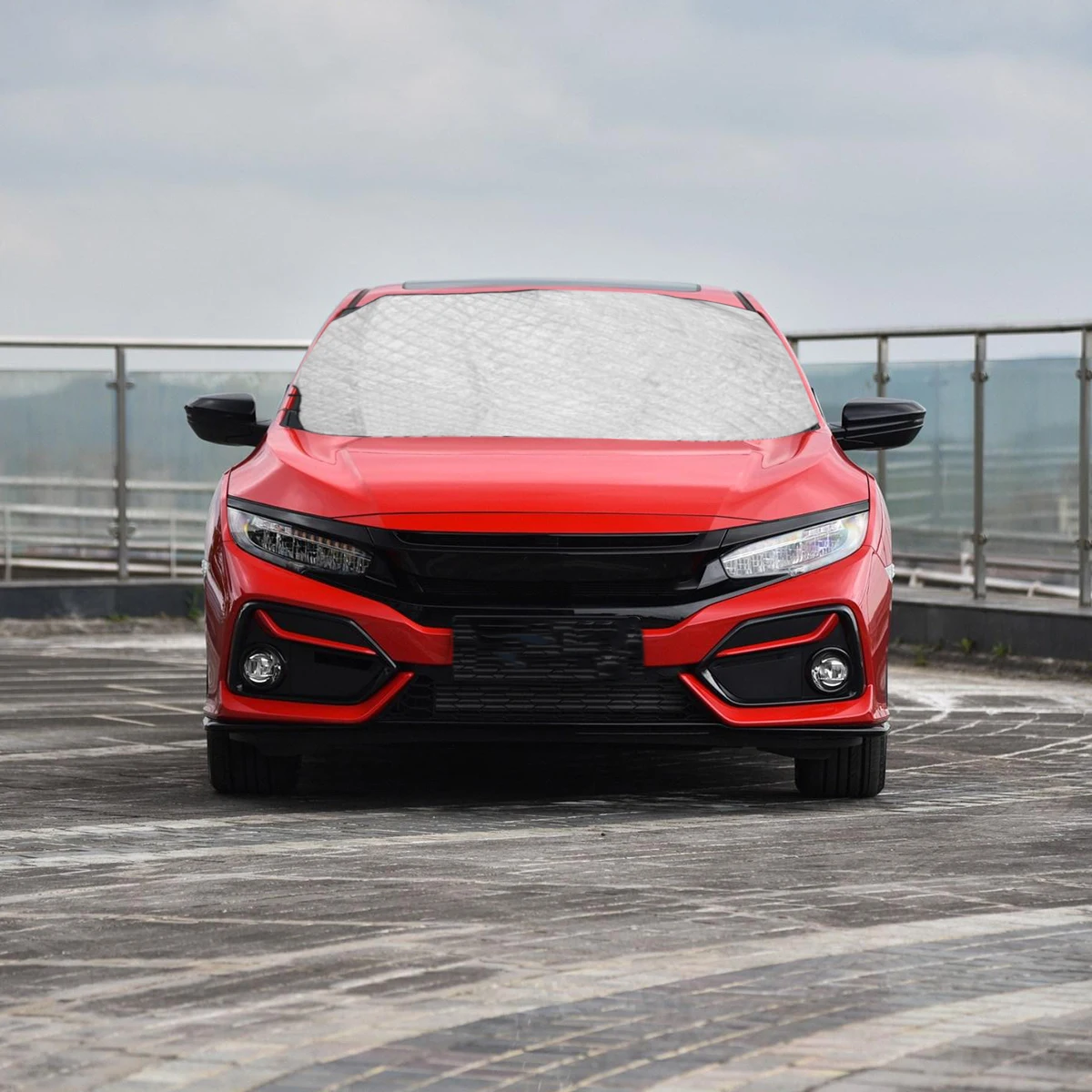 

Windshield Snow Cover Aluminum Coating Protector Waterproof Frost Glass Shield SUV Cab Vehicle Storage Foldable