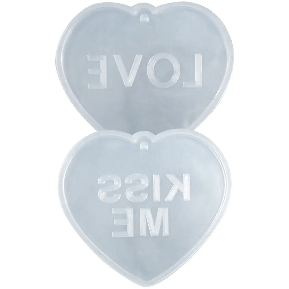 

Набор из 2 силиконовых форм для украшений в виде сердца, устойчивые к разрывам, многоразовые, для поделок своими руками, для подвесок на рюкзак, сумку, для творчества, подарок на День святого Валентина