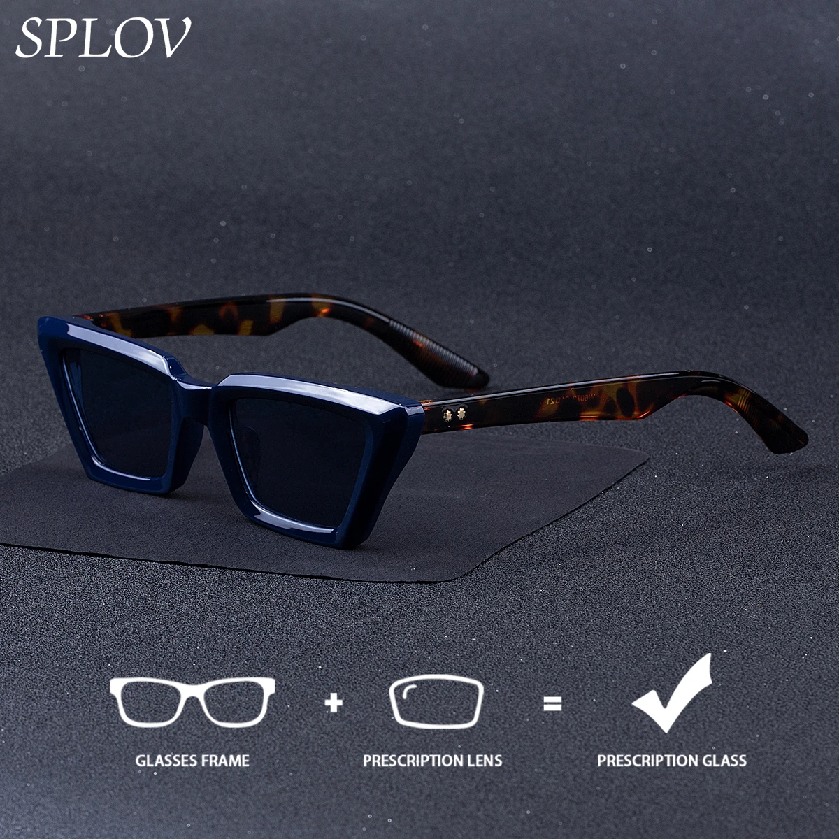 

Солнцезащитные очки SPLOV по рецепту, модная оправа «кошачий глаз», индивидуальные поляризованные солнцезащитные очки с защитой от синего света