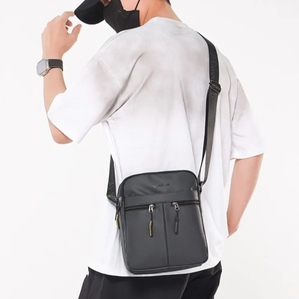 

Single Shoulder Men Shoulder Bag Large Capacity Multi-Pockets Business Messenger Bag Multi-functional Square
