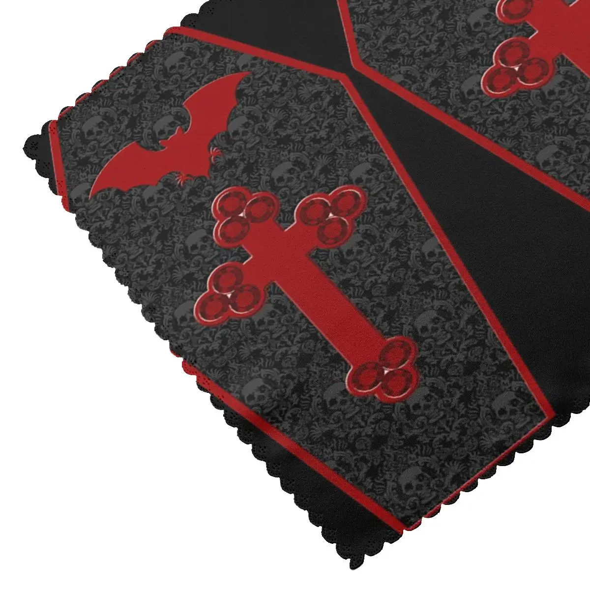 Gothic Vampire Halloween Haunted Mansion Placemat Non-Slip Plate Mat for Dining Table Bowl Coaster Super Absorbent Mats