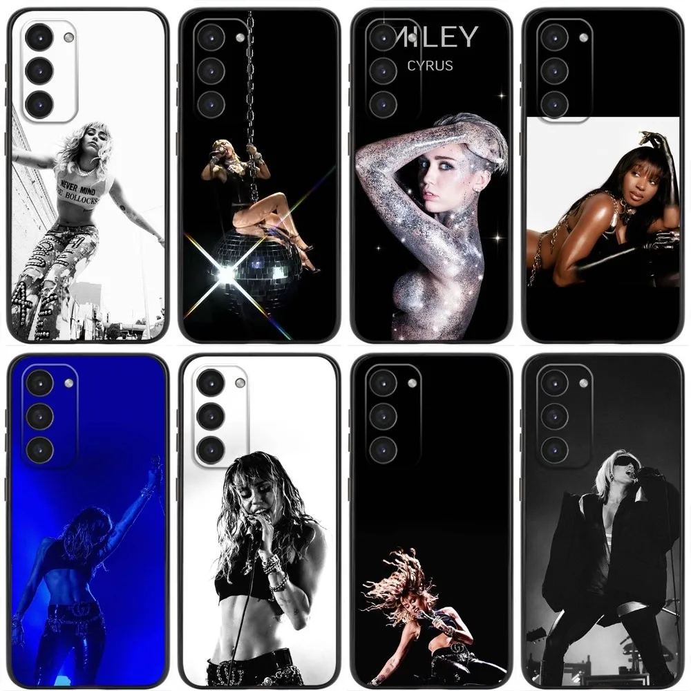 

Singer M-Miley cyrus Phone Case For Samsung Galaxy A20,A21s,A22,A31,A32,A52,A53,A72,73,A80,A91 Soft Liquid Silicone Black Cover