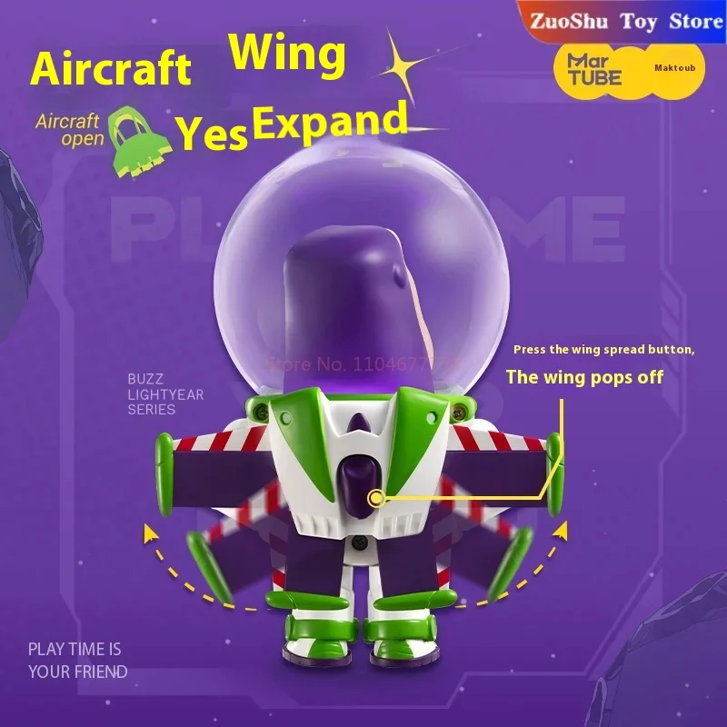 Buzz Lightyear tête à bulle tendance jouable brillant jouet histoire pendentif Disney Mobile boîte aveugle portable périphérie