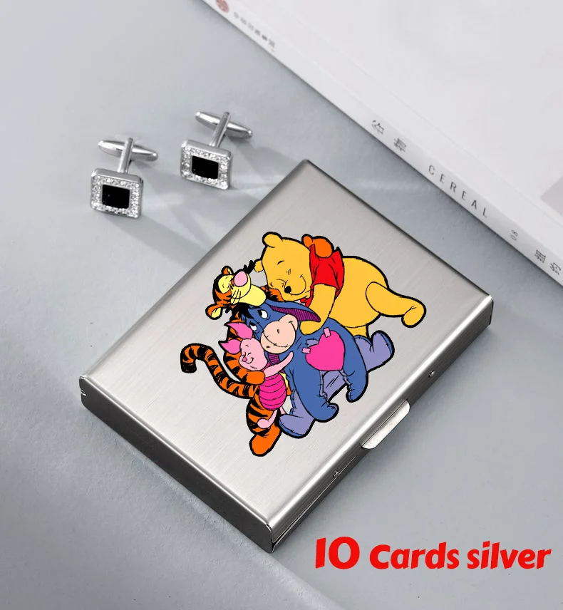 Winnie Anti-Scan RFID 10 kaarten Aluminium metalen creditcardhouder Slanke blokkerende portemonnee-etui Bescherming voor visitekaartjes