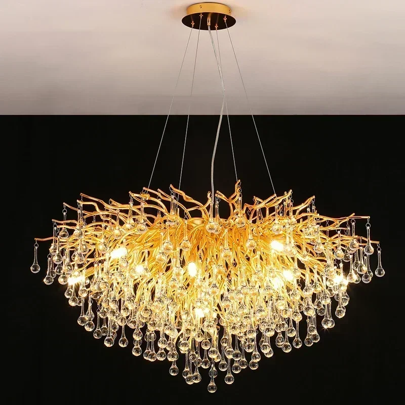 Luxury LED Crystal Ceiling Lights Modern Chandeliers Home Hanging Pendant Lamp Living Dining Room Bedroom Lustre Lampara techo