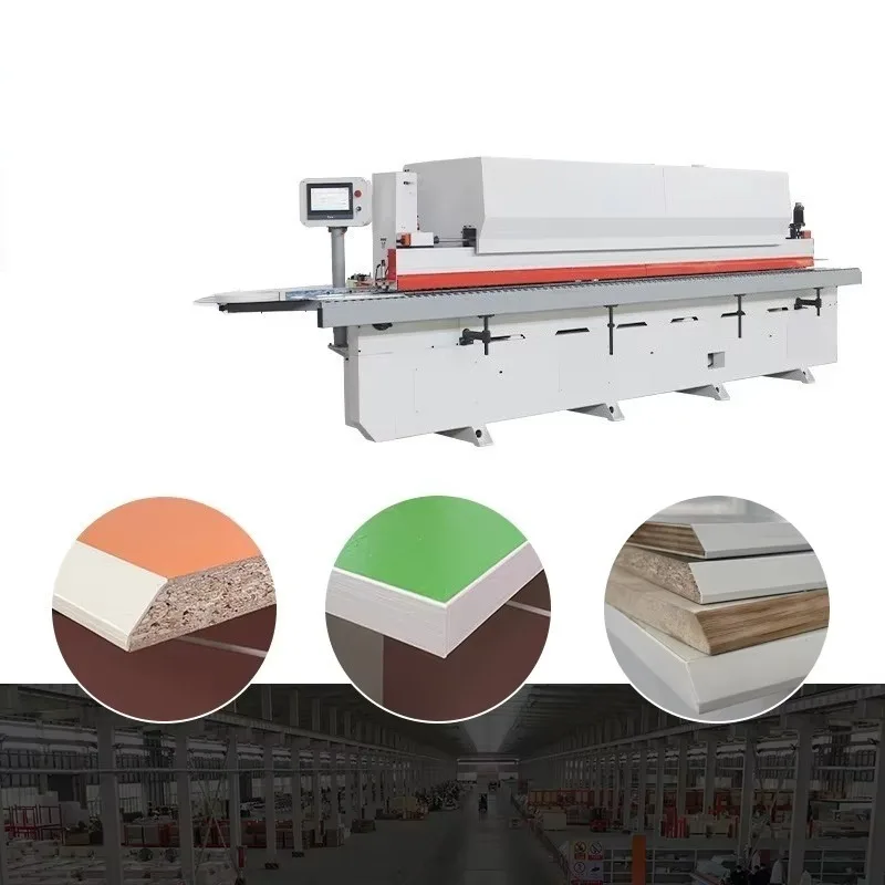 Fully Automatic Wood Edge Banding Machine Contour Edge Follower Trimming Unit Polishing Dust Brush