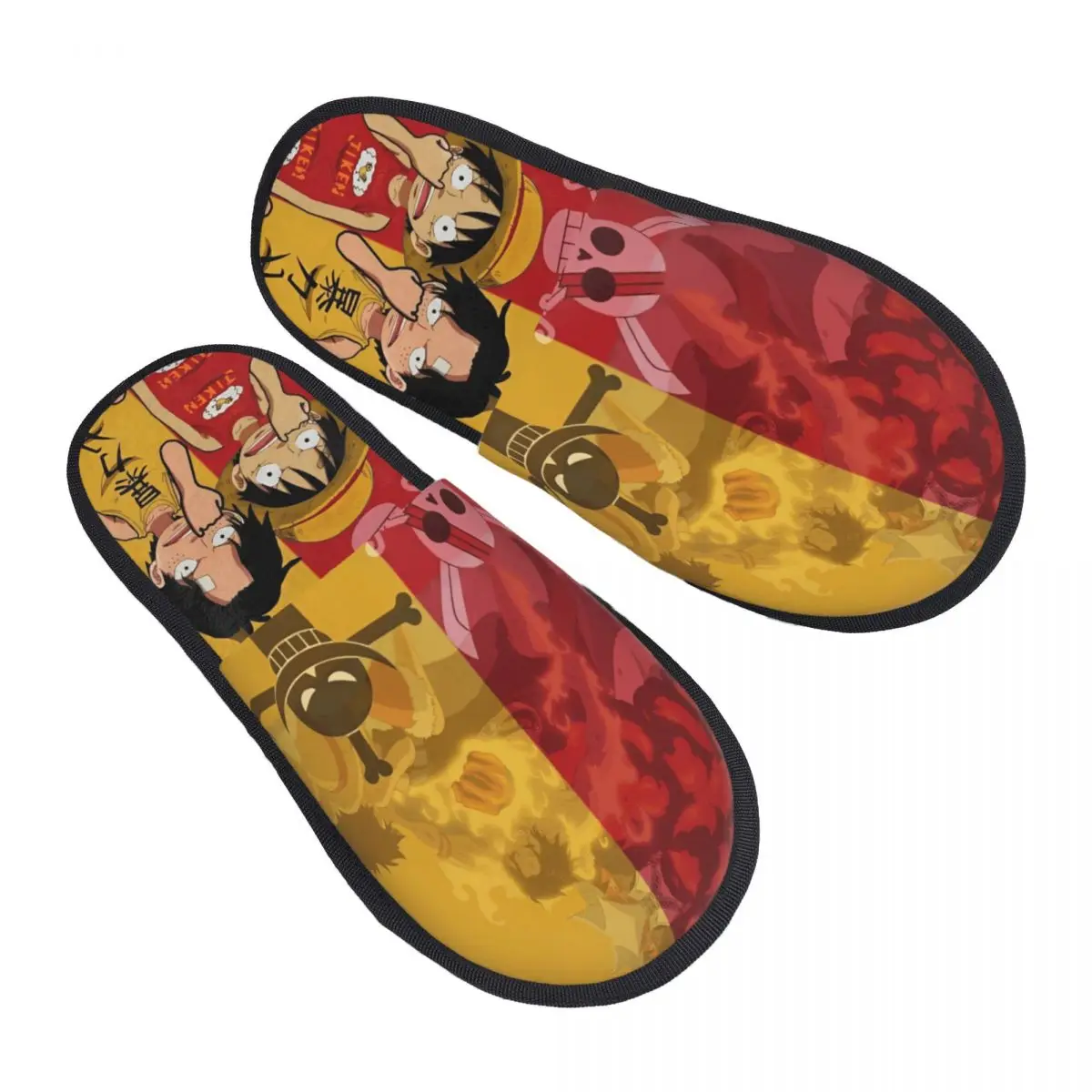 

Winter House Cotton Slippers One Piece Anime Manga Luffy Merch Household Fur Slippers Slides Indoor Cozy Anti Slip Slides