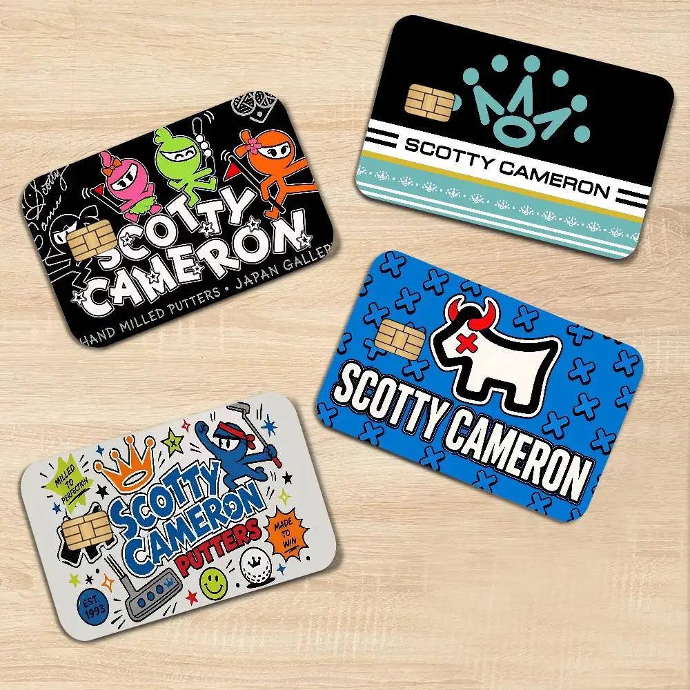 Brand Scotty Cameron Anime Cartoon Bear Skin Sticker Film Tape Case for Big Credit Debit Card Front Side
