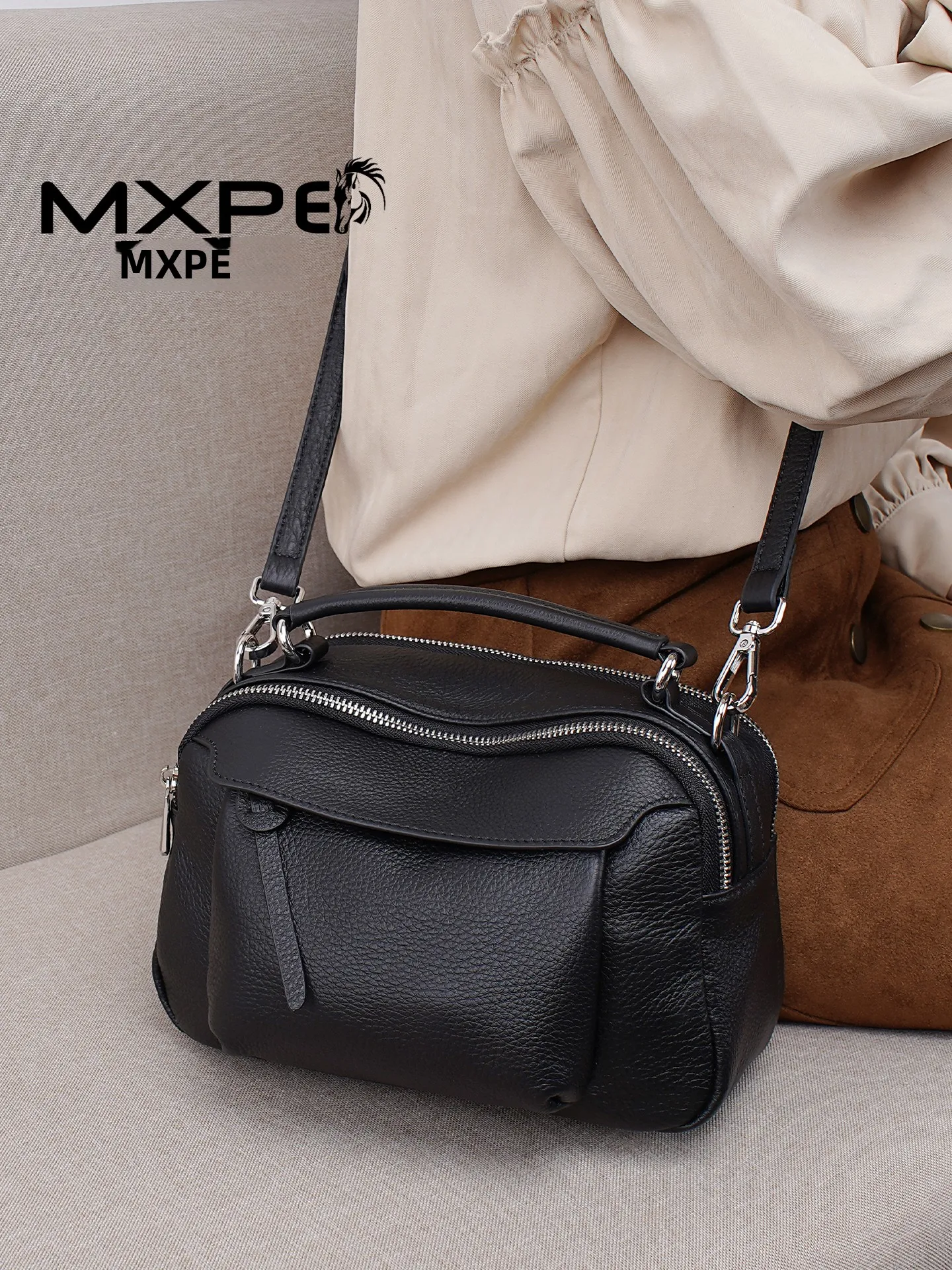 

Женская маленькая сумка через плечо из мягкой кожи, многослойная женская сумка из мягкой кожи на весну и лето, повседневная сумка Briti Sle