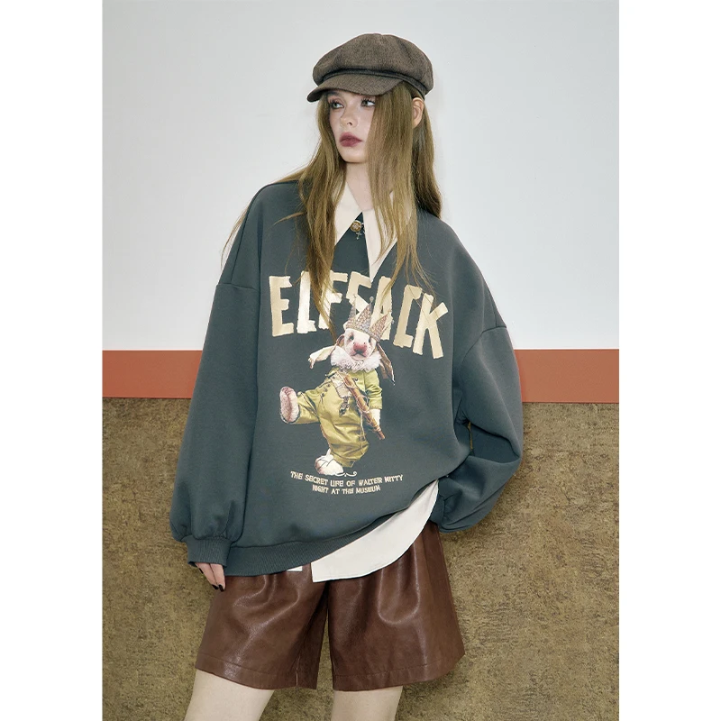 ELFSACK 2025 automne nouveautés décontracté PU Style rétro taille haute plissé en cuir Shorts pour femme