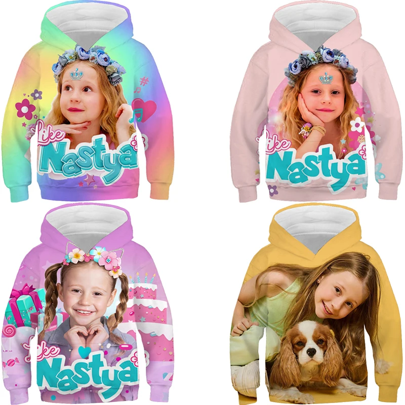 

Kawaii Girl Like Nastya Hoodie Girls Sweatshirt Kids Clothes Autumn Long Sleeve Pullovers Children Casual Harajuku Hooded Tops