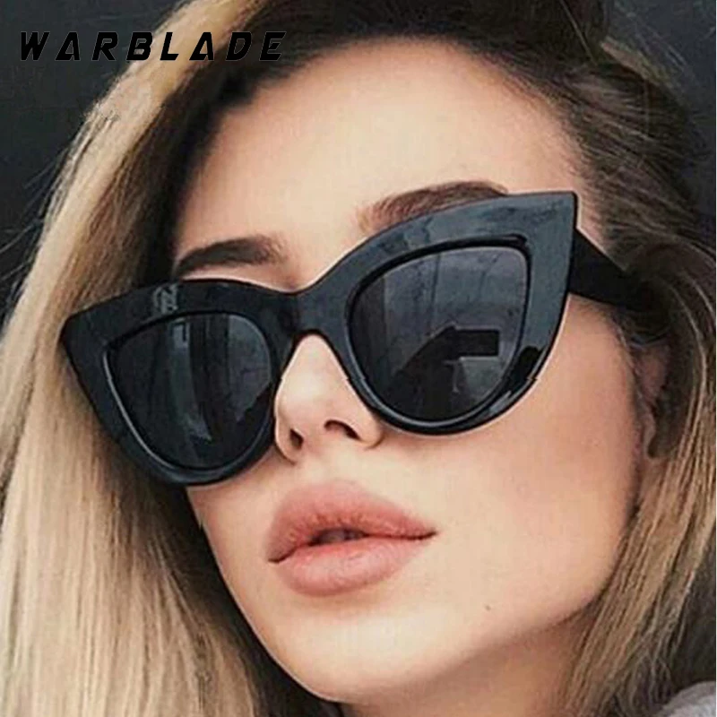 

New Trendy Fashion Punk Big Cat Eye Glasses Women Vintage Brand Designer Eyewear Summer Traveling Drive Sun Glasses Male UV400